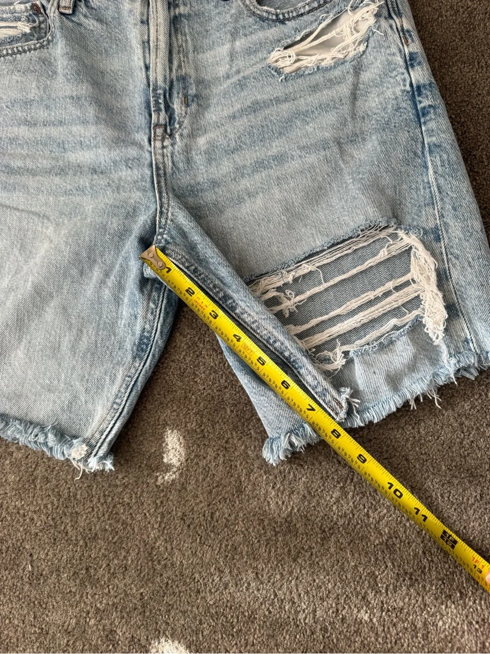 AE Low-Rise Denim Baggy Skater Short